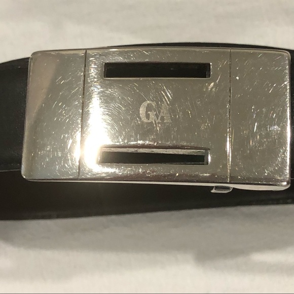 Balenciaga Black Leather Belt with initials GA - Picture 8 of 10